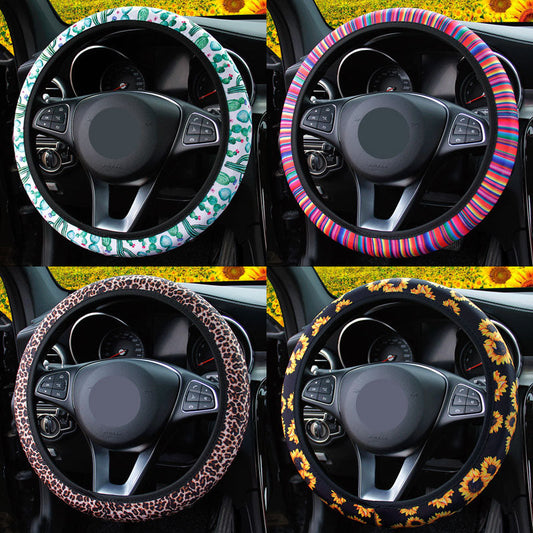 Seven-color Rainbow Steering Wheel Cover