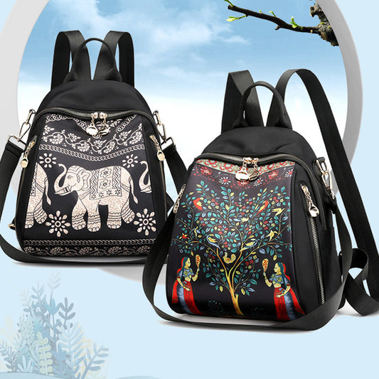 2 bags (Print backpack / shoulder bag) / height 25CM* width 15CM* thickness 30CM