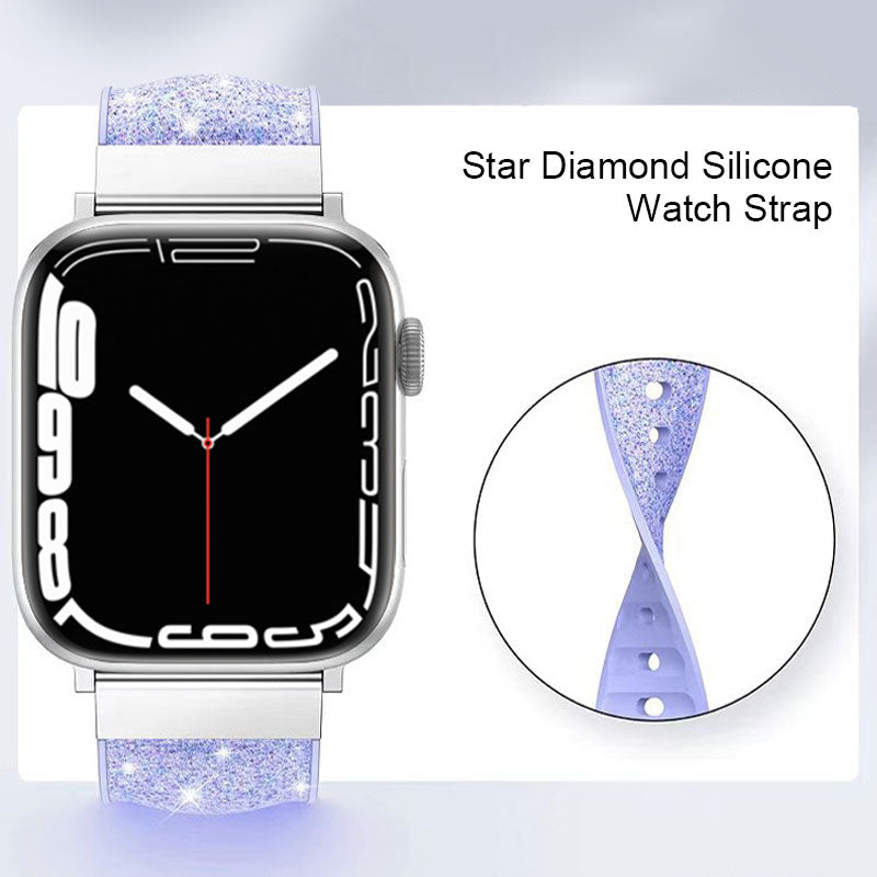 Star Diamond Silicone Watch Strap