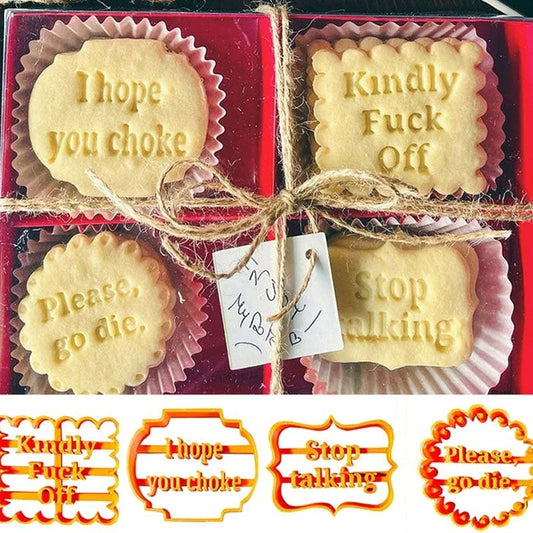 Cookie Molds With Good Wishes (1Set=4pcs)