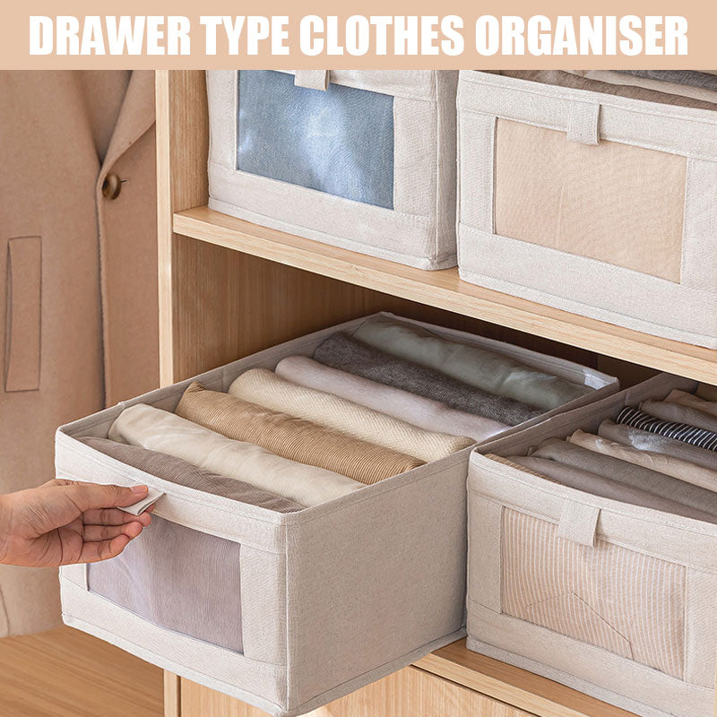 Window Cloth Wardrobe Clothing Storage Box