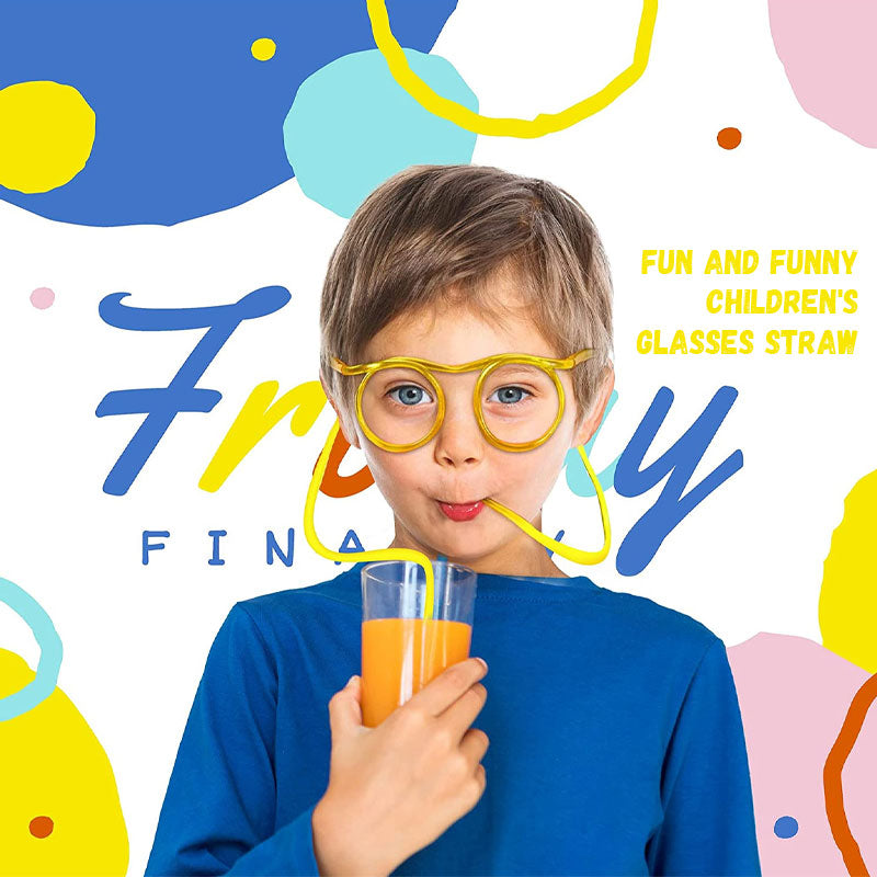 Fun and Funny Children's Glasses Straw