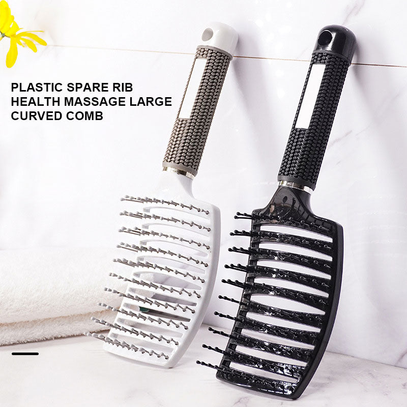 Plastic Spare Rib Health Massage Large Curved Comb