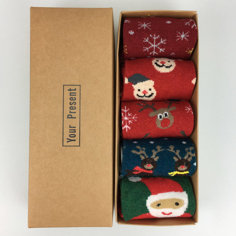 Christmas Autumn Winter Thickened Warm Wool Socks