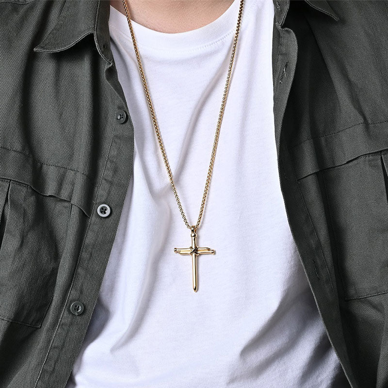 Nail Cross Necklace