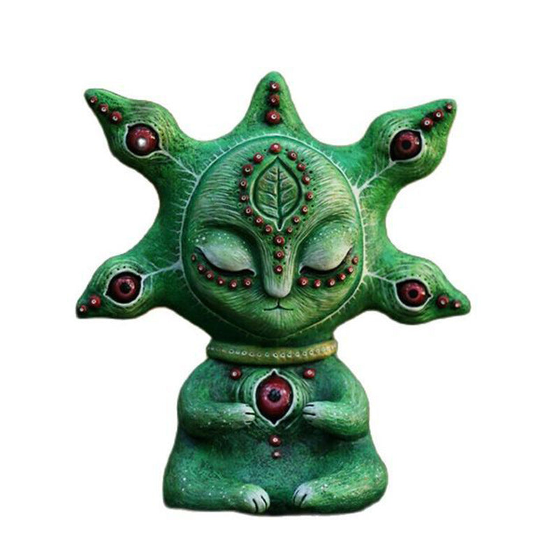 Cartoon Alien Three Eye Resin Ornament