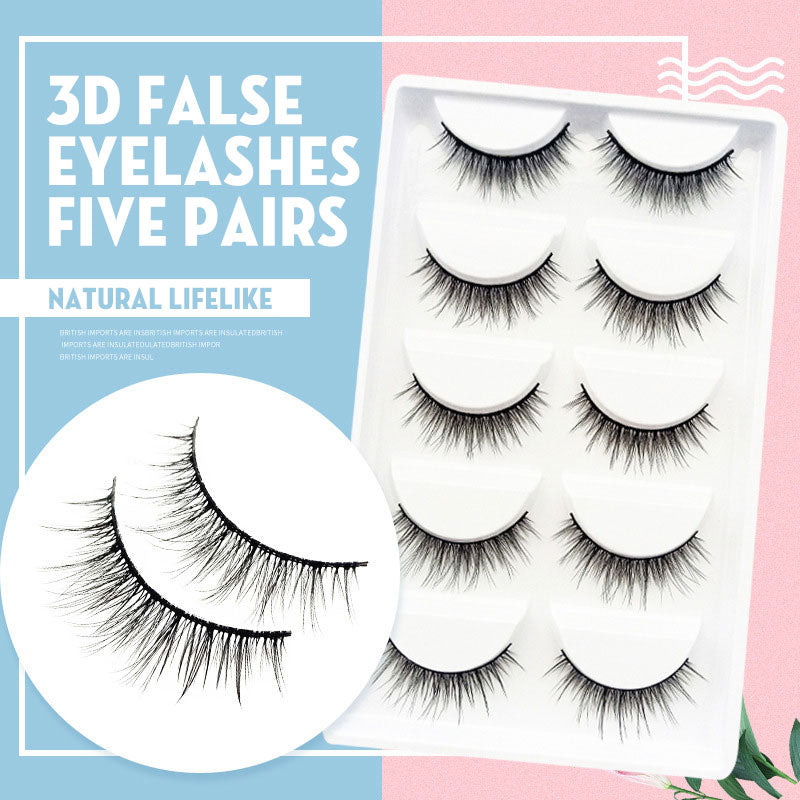 3D Three-dimensional Thick Eye Tail Elongated False Eyelashes