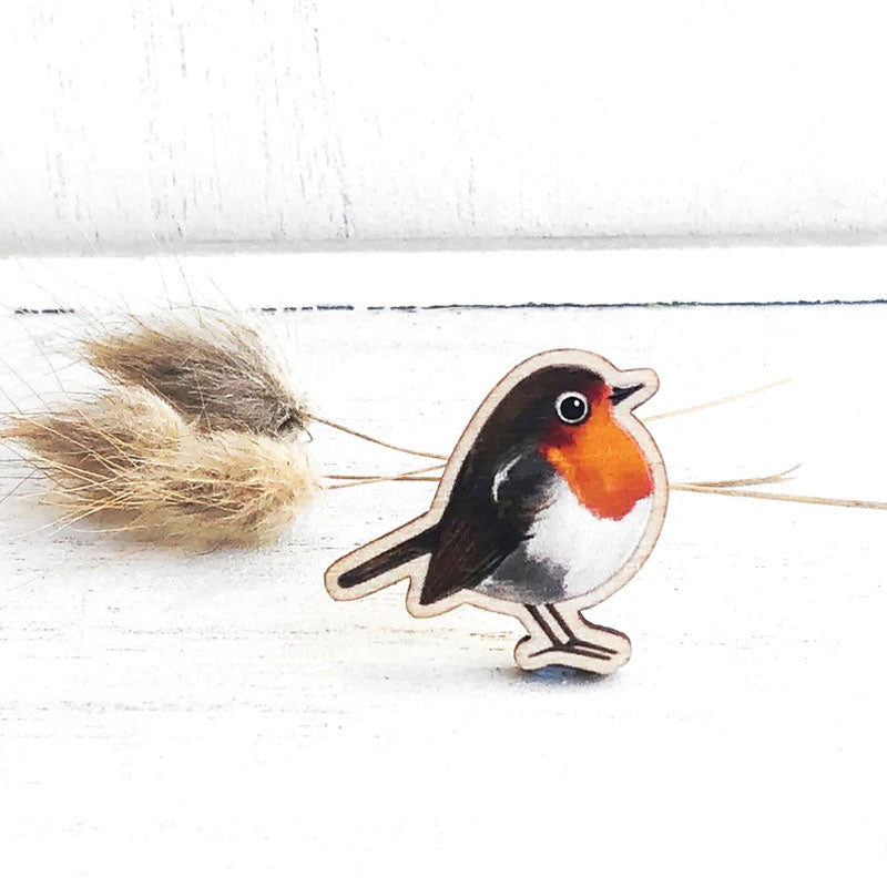 Handmade Mini Tiny Bird Badg