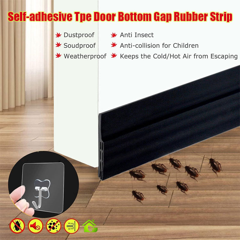 Self-adhesive Tpe Door Bottom Gap Rubber Strip