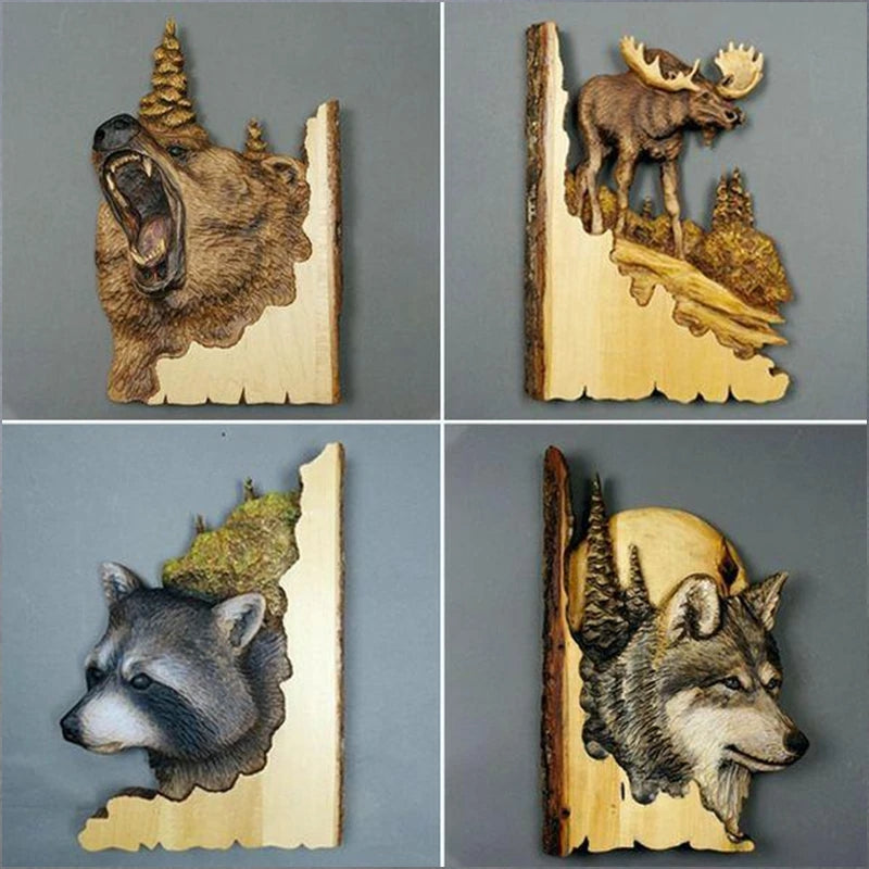 Animal Carving Handcraft Gift Wall Hanging