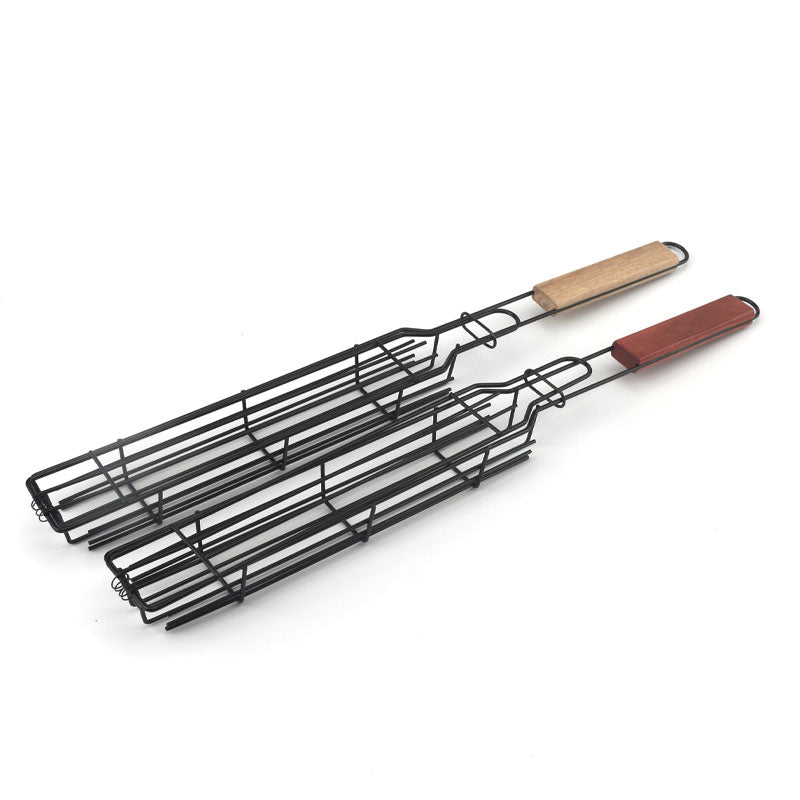 Wooden Handle Barbecue Cage