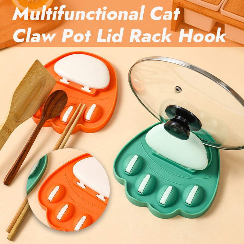 Multifunctional Cat Claw Pot Lid Rack Hook