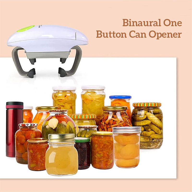 Binaural One Button Can Opener