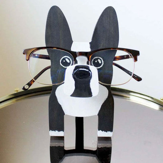 Soso-Handmade Boston Terrier Glasses Stand Art Gift