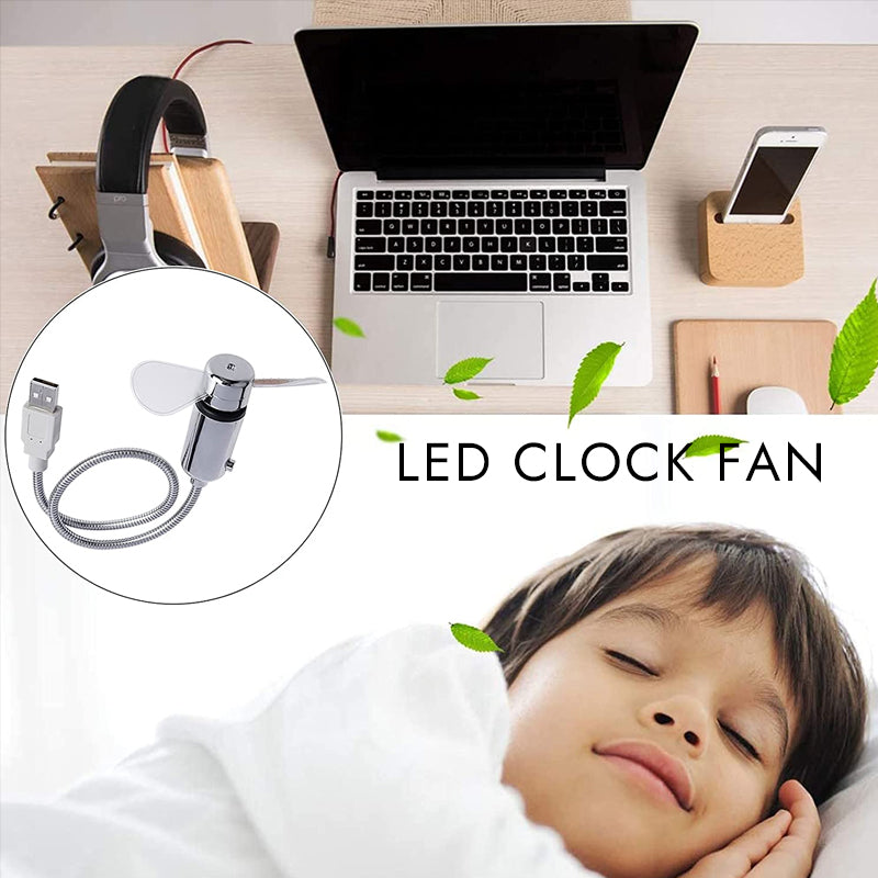 New USB Clock Fan with Real Time Clock