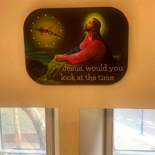 Funny Wall Clock Jesus