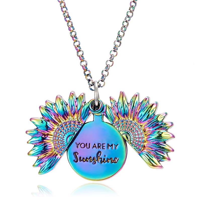 You Are My Sunshine Sunflower Necklace