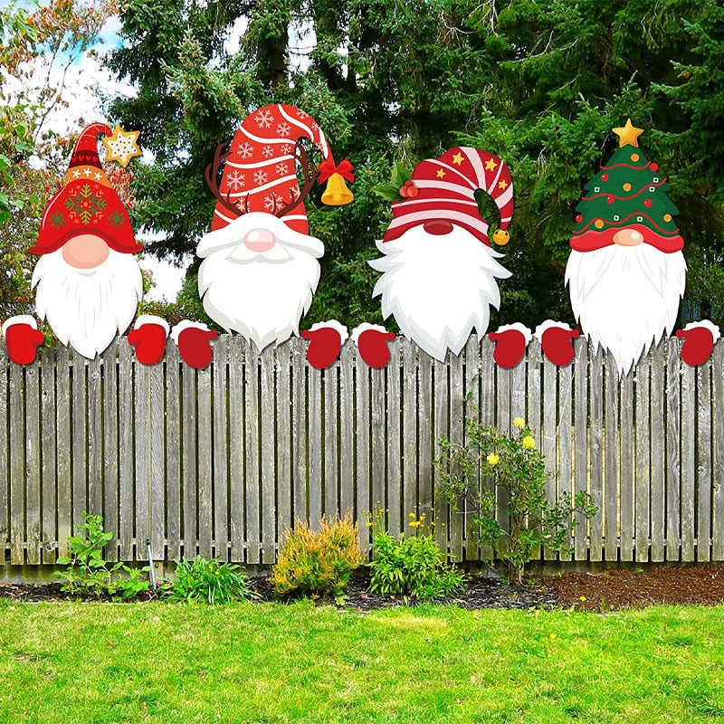 Christmas Fence Peeper Decoration