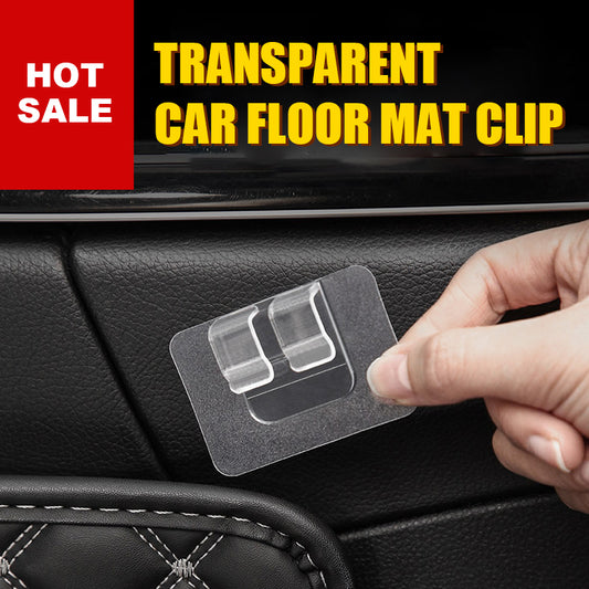 Transparent car floor mat clip