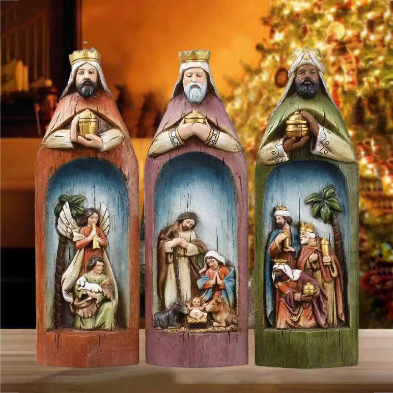 Three Wise Men Are Born Resin Handicraft Ornament