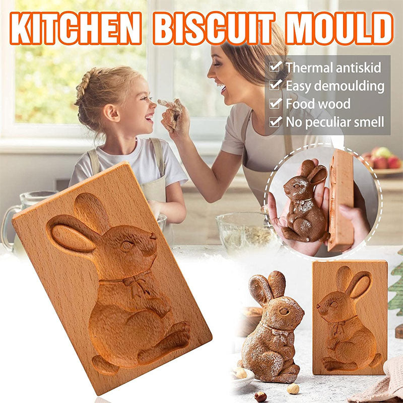 Cookie Cutter Cookie Wooden Mold