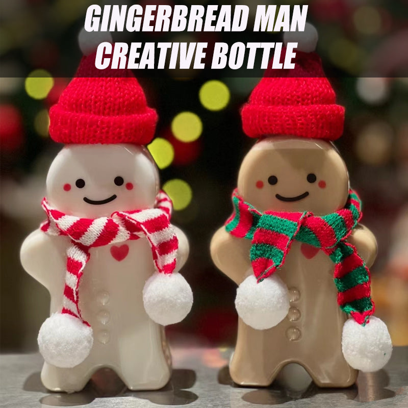 Gingerbread Man Juice Drink Creative Bottle