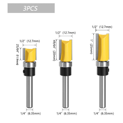 Pattern Flush Trim Router Bit Set