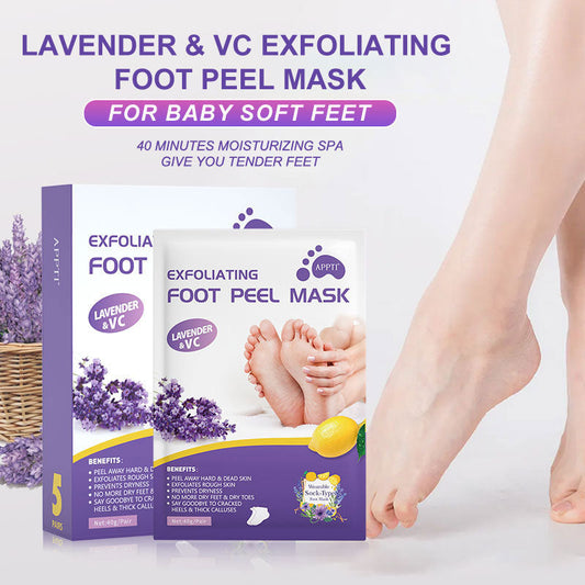 Lavender Foot Mask Exfoliates And Exfoliates Lavender Foot Mask