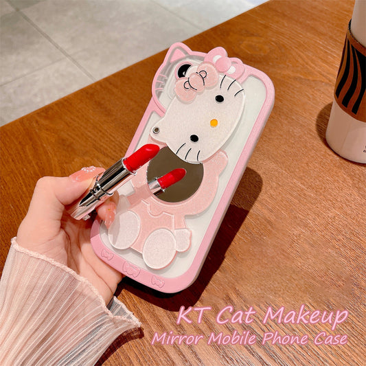 KT Cat Makeup Mirror Mobile Phone Case