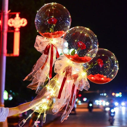 LED Luminous Balloon Rose Bouquet