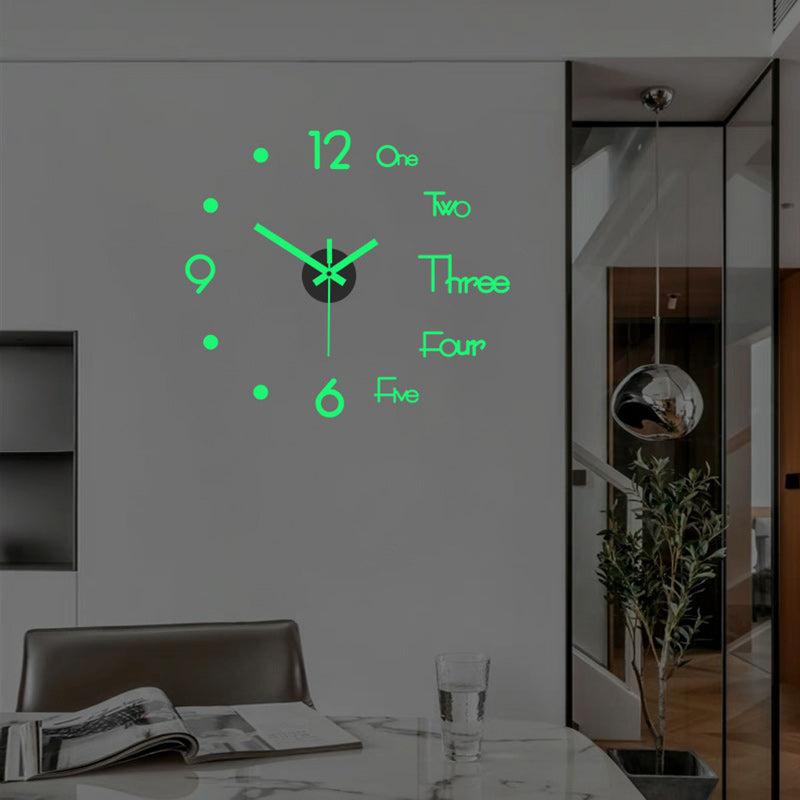 Luminous Wall Clock Wall Sticker