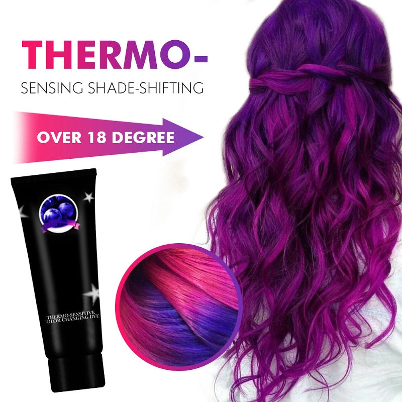 Thermochromic hair dye