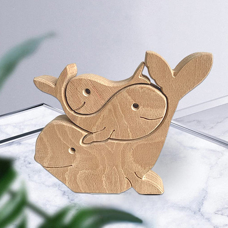 Hand-carved Wooden Animal Decor