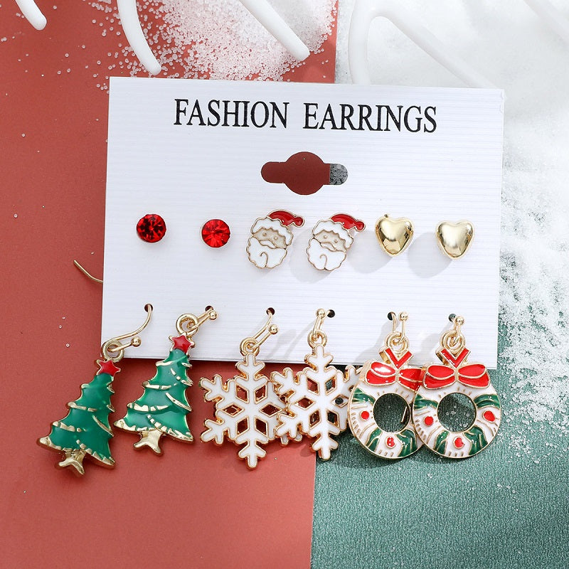 Christmas Stud Earrings Set