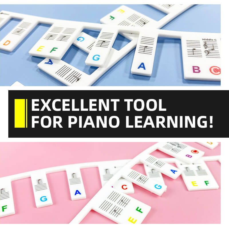 Removable Piano Keyboard Note Labels