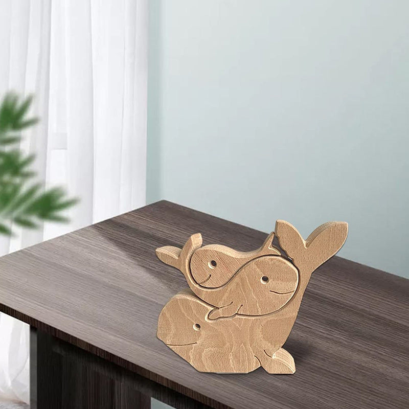 Hand-carved Wooden Animal Decor