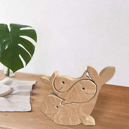 Hand-carved Wooden Animal Decor