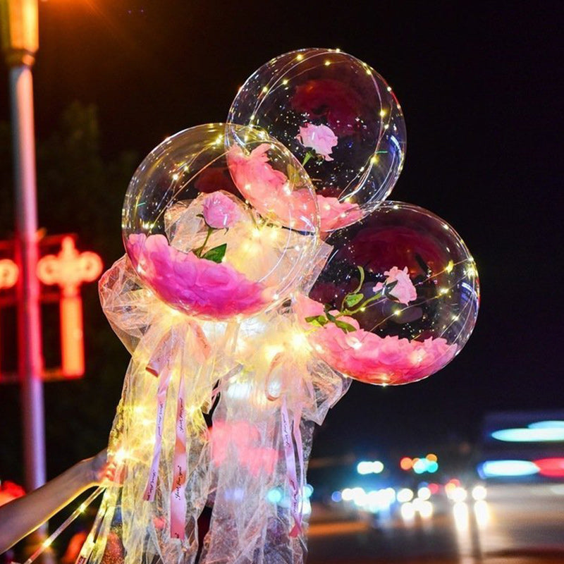 LED Luminous Balloon Rose Bouquet