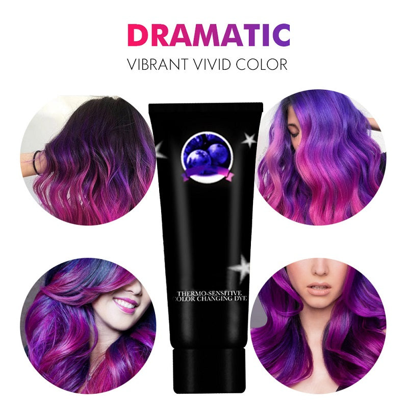 Thermochromic hair dye