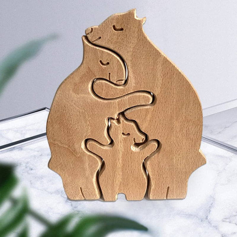 Hand-carved Wooden Animal Decor