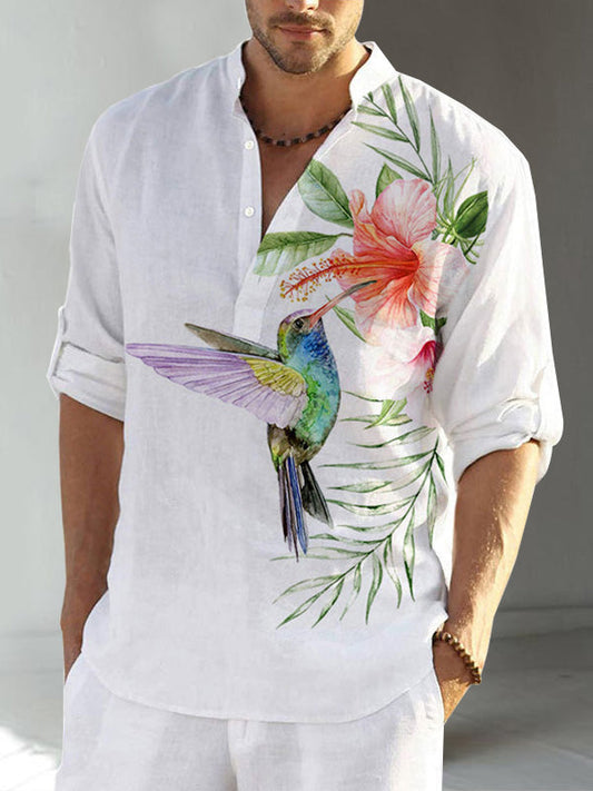 Floral & Bird Men's Casual Shirt