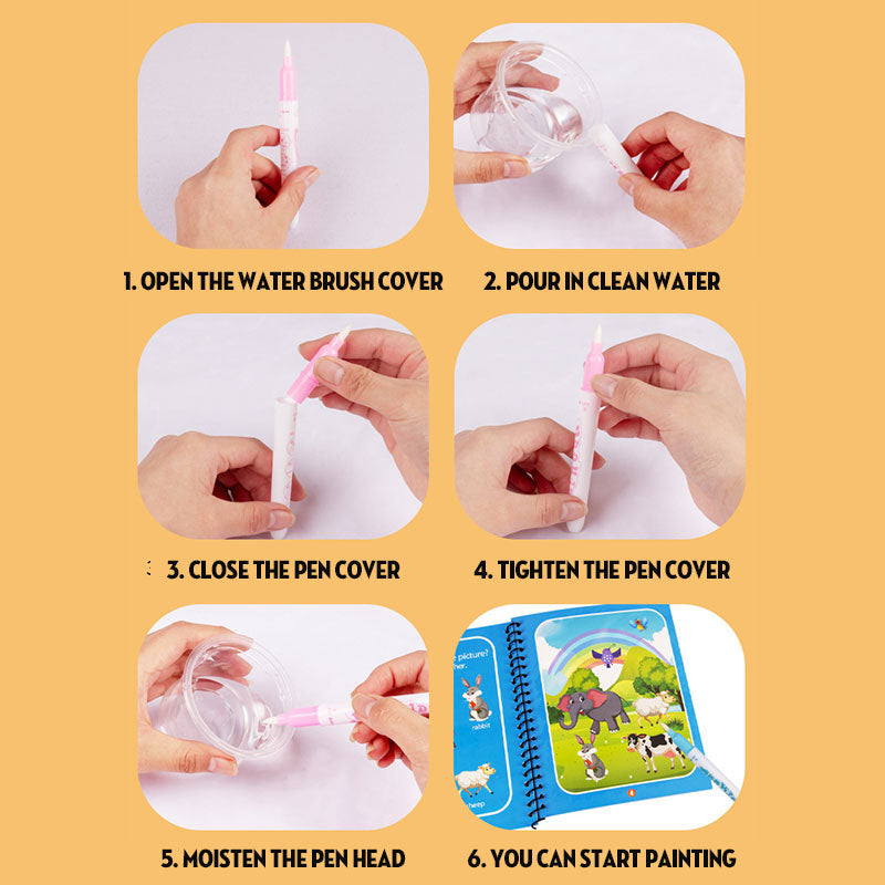 Children's Diy Magical Water Painting Book