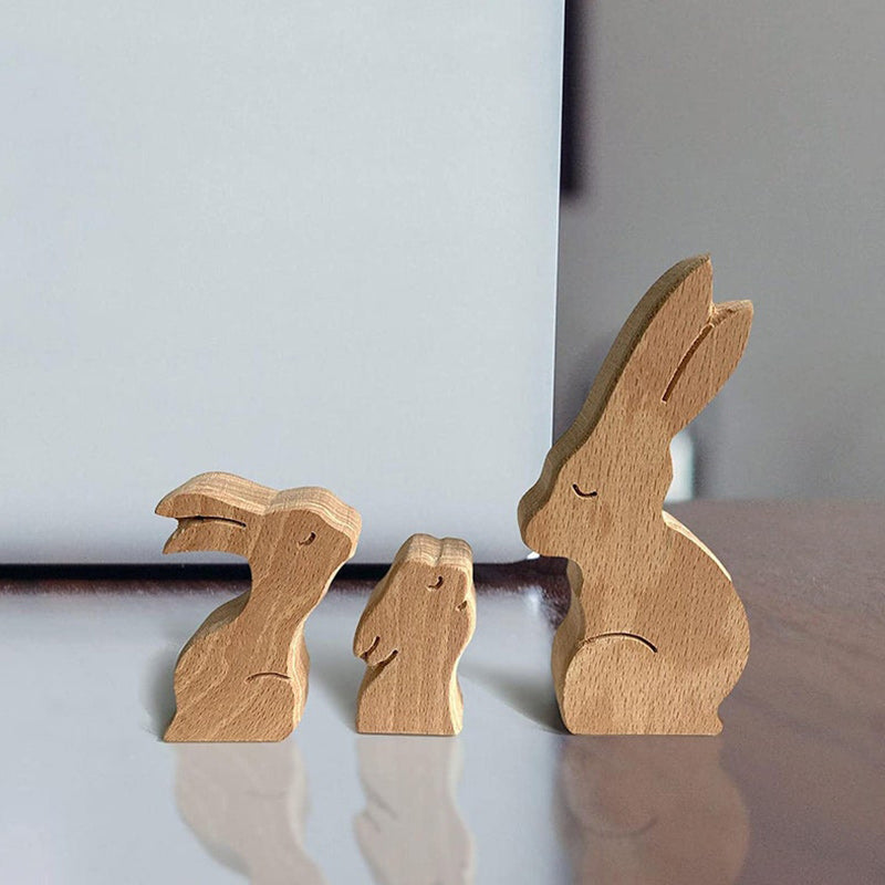 Hand-carved Wooden Animal Decor