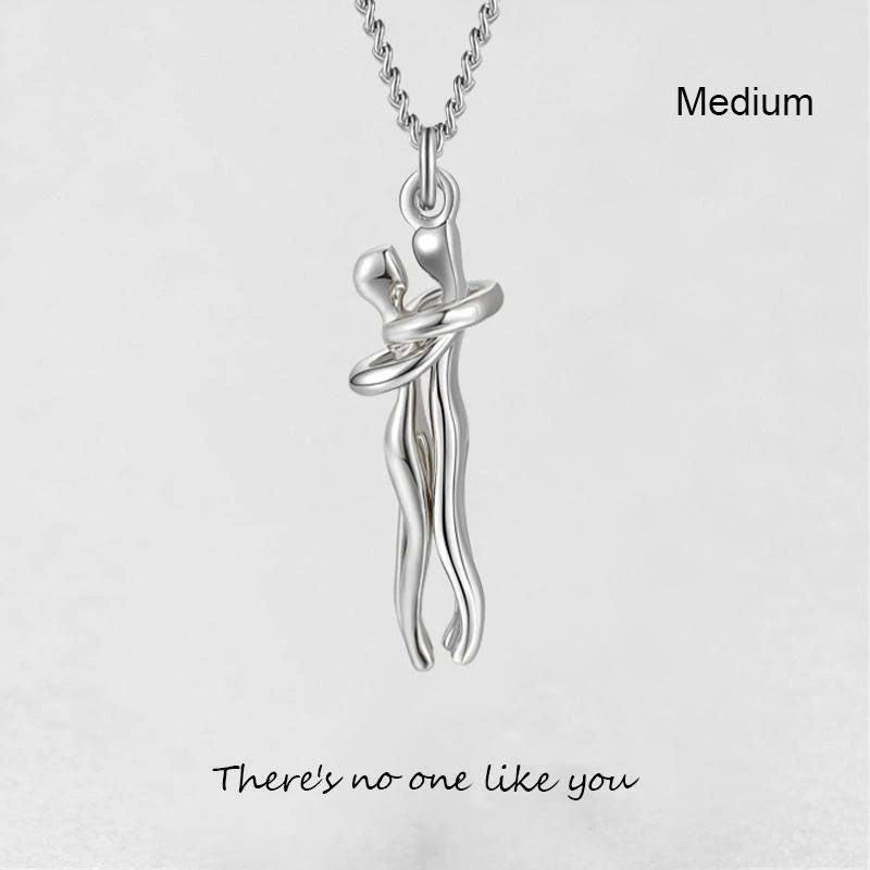 Men And Woman Embrace Clavicle Chain Necklace