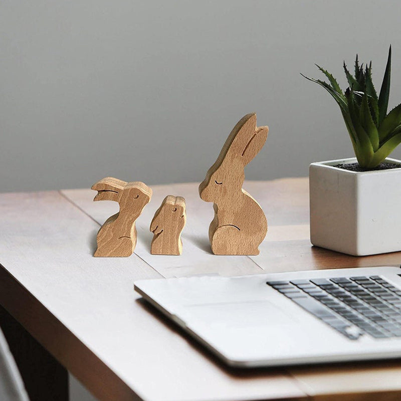 Hand-carved Wooden Animal Decor