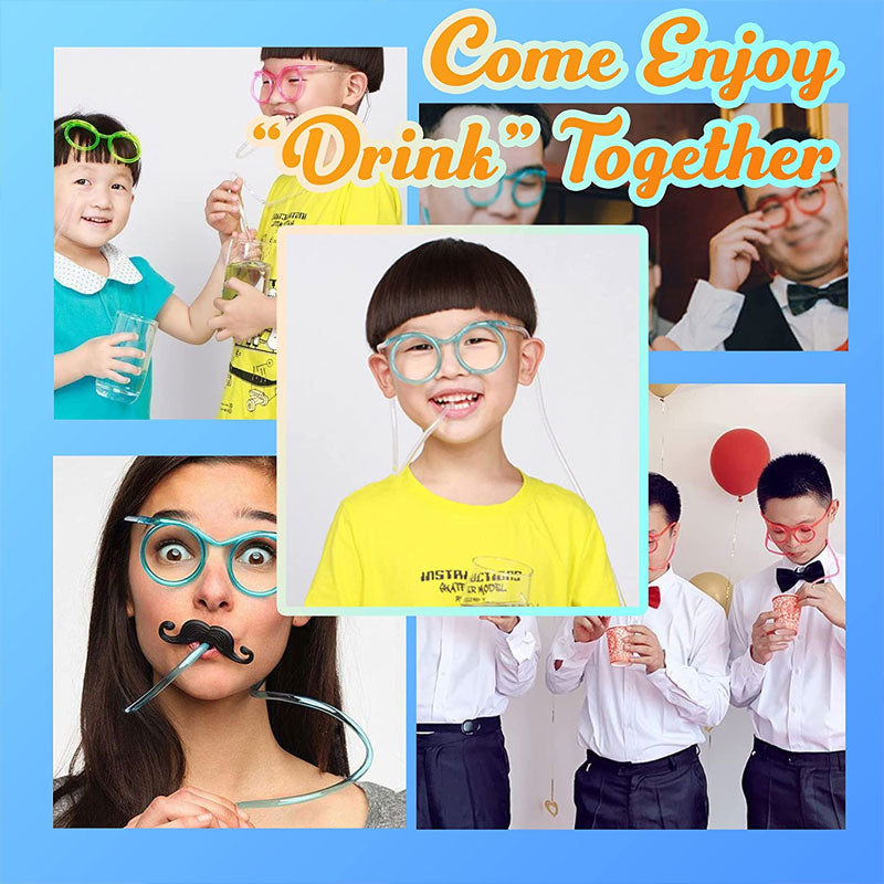 Fun and Funny Children's Glasses Straw