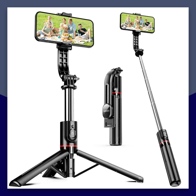 Portable Wireless Remote Control Tripod Selfie Stick