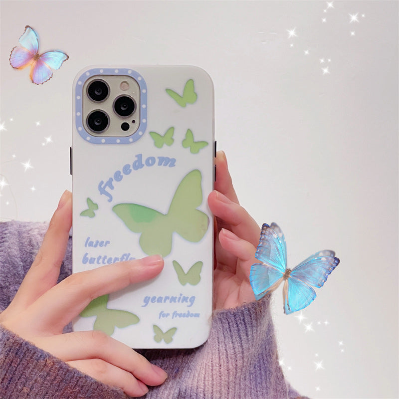 Gradient Laser Butterfly Phone Case