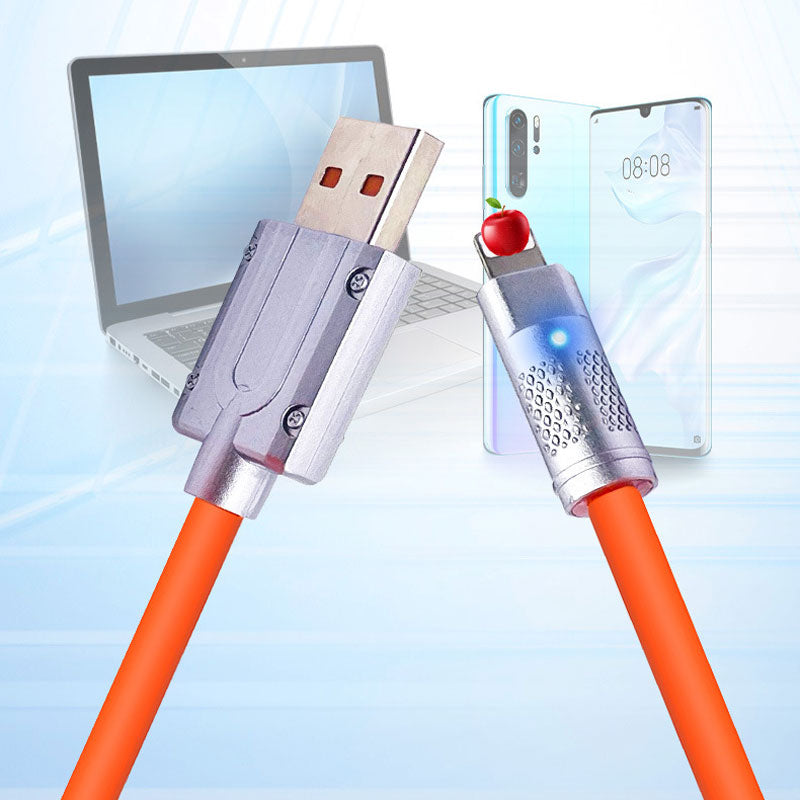 Zinc Alloy Silicone Data Charging Cable