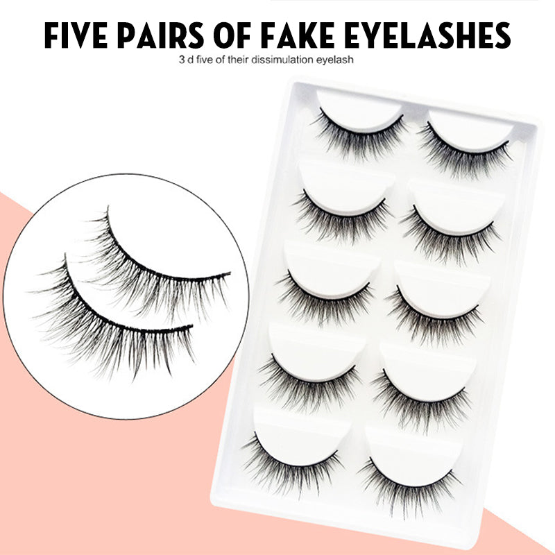 3D Three-dimensional Thick Eye Tail Elongated False Eyelashes